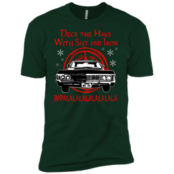 Deck The Halls With Salt And Iron Impala Lalalalalalala Supernatural Ugly Christmas Sweater Men's Sleeve Shirt - The White Eagles