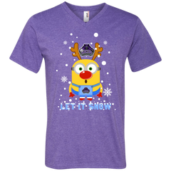 Minion Central Arkansas Bears Ugly Christmas Sweaters Let It Snow Men's V-Neck T-Shirt - The White Eagles