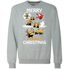 Idaho Vandals Ugly Christmas Sweaters Minions Santa Claus Merry Christmas Sweatshirt - The White Eagles