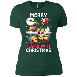 Louisiana Monroe Warhalks Ugly Christmas Sweaters Minions Santa Claus Ladies' Shirt - The White Eagles