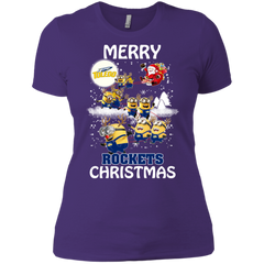 Toledo Rockets Ugly Christmas Sweaters Minions Santa Claus Merry Christmas Ladies' Shirt - The White Eagles