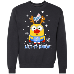Minion Los Angeles Dodgers  Ugly Christmas Sweaters Let It Snow Sweatshirt - The White Eagles