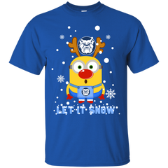 Minion Butler Bulldogs Ugly Christmas Sweaters Let It Snow Cotton T-Shirt - The White Eagles