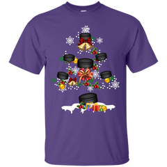Christmas Is Coming Hockey Santa Claus Ugly Christmas Sweater Cotton T-Shirt - The White Eagles