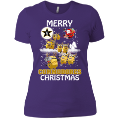Vanderbilt Commodores Ugly Christmas Sweaters Minions Santa Claus Merry Christmas Ladies' Shirt - The White Eagles