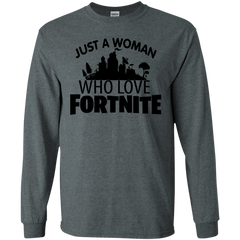 Fortnite Just A Woman Who Loves Fortnite LS Cotton T-Shirt - The White Eagles