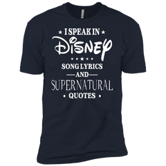 I Speak In Disney Song Lyrics And Supernatural Quotes Shirt Men's Sleeve Shirt - The White Eagles