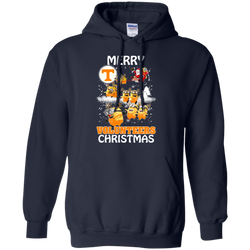 Tennessee Volunteers Ugly Christmas Sweaters Minions Santa Claus Merry Christmas Hoodie - The White Eagles