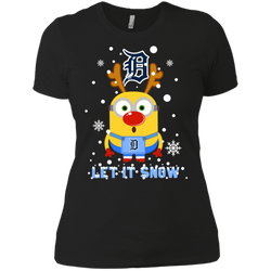 Minion Detroit Tigers  Ugly Christmas Sweaters Let It Snow Ladies' Shirt - The White Eagles
