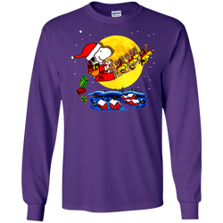 Snoopy Santa Claus Christmas The Peanuts Movie LS Cotton T-Shirt - The White Eagles