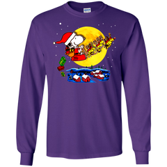Snoopy Santa Claus Christmas The Peanuts Movie LS Cotton T-Shirt - The White Eagles