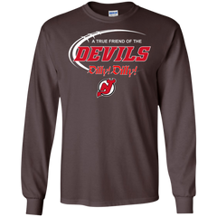 Dilly Dilly A True Friend Of The New Jersey Devils LS Cotton T-Shirt - The White Eagles