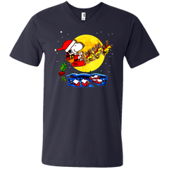 Snoopy Santa Claus Christmas The Peanuts Movie Men's V-Neck T-Shirt - The White Eagles