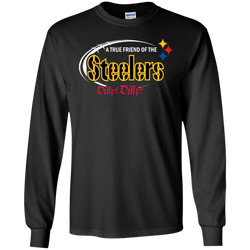 Dilly Dilly Pittsburgh Steelers A True Friend Of The Steelers LS Cotton T-Shirt - The White Eagles