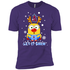 Minion Los Angeles Angels  Ugly Christmas Sweaters Let It Snow Men's Sleeve Shirt - The White Eagles