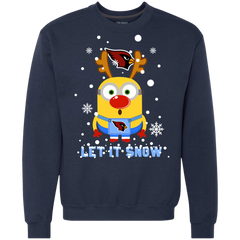 Minion Arizona Cardinal Ugly Christmas Sweaters Let It Snow Sweatshirt - The White Eagles