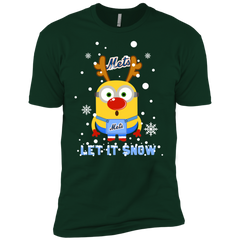 Minion New York Mets  Ugly Christmas Sweaters Let It Snow Men's Sleeve Shirt - The White Eagles