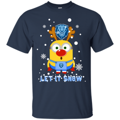 Minion Columbia Lions Ugly Christmas Sweaters Let It Snow Cotton T-Shirt - The White Eagles