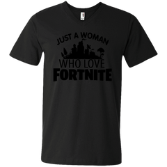 Fortnite Just A Woman Who Loves Fortnite Men's V-Neck T-Shirt - The White Eagles