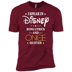 I Speak In Disney Song Lyrics And Once Upon A Time Quotes Shirt Men's Sleeve Shirt - The White Eagles