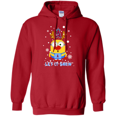Minion Los Angeles Angels  Ugly Christmas Sweaters Let It Snow Hoodie - The White Eagles