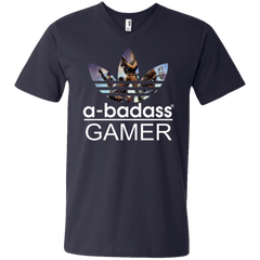 A-badass Gamer Fortnite Adidas Men's V-Neck T-Shirt - The White Eagles