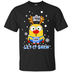 Minion Los Angeles Clippers Ugly Christmas Sweaters Let It Snow Cotton T-Shirt - The White Eagles