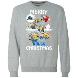 Buffalo Bulls Ugly Christmas Sweaters Minions Santa Claus Merry Christmas Sweatshirt - The White Eagles