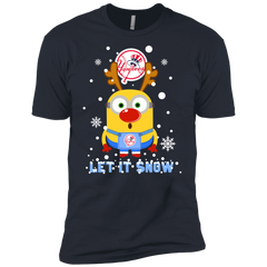 Minion New York Yankees  Ugly Christmas Sweaters Let It Snow Men's Sleeve Shirt - The White Eagles