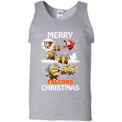 Bowling Green Falcons Ugly Christmas Sweaters Minions Santa Claus Merry Christmas Tank Top - The White Eagles