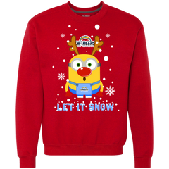 Minion Los Angeles Chargers Ugly Christmas Sweaters Let It Snow Sweatshirt - The White Eagles