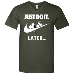 Just Do It The Peanuts Movie Snoopy Nike Logo Men's V-Neck T-Shirt - The White Eagles