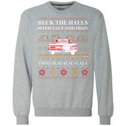 Deck The Halls With Salt And Iron Ugly Christmas Sweater Sweatshirt - The White Eagles