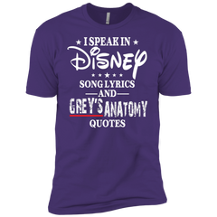 I Speak In Disney Song Lyrics And Grey's Anatomy Quotes Shirt Men's Sleeve Shirt - The White Eagles