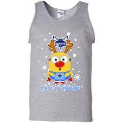 Minion Charlotte Hornets Ugly Christmas Sweaters Let It Snow Tank Top - The White Eagles
