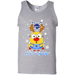 Minion Charlotte Hornets Ugly Christmas Sweaters Let It Snow Tank Top - The White Eagles