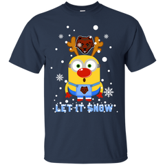 Minion Brown Bears Ugly Christmas Sweaters Let It Snow Cotton T-Shirt - The White Eagles