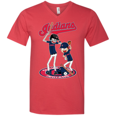 Cleveland Indians Baseball Rick And Morty Men's V-Neck T-Shirt - The White Eagles