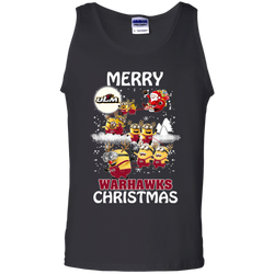Louisiana Monroe Warhalks Ugly Christmas Sweaters Minions Santa Claus Tank Top - The White Eagles