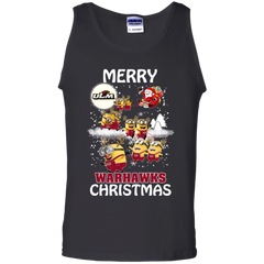 Louisiana Monroe Warhalks Ugly Christmas Sweaters Minions Santa Claus Tank Top - The White Eagles