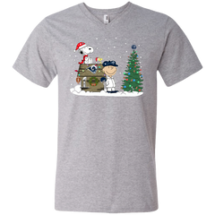 Los Angeles Rams Snoopy The Peanuts Ugly Christmas Sweater  Super Bowl Men's V-Neck T-Shirt - The White Eagles