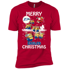 Georgia Southern Eagles Ugly Christmas Sweaters Minions Santa Claus Merry Christmas Men's Sleeve Shirt - The White Eagles