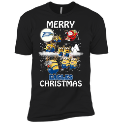 Georgia Southern Eagles Ugly Christmas Sweaters Minions Santa Claus Merry Christmas Men's Sleeve Shirt - The White Eagles