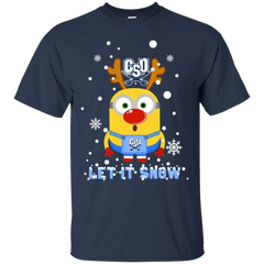 Minion Charleston Southern Buccaneers Ugly Christmas Sweaters Let It Snow Cotton T-Shirt - The White Eagles