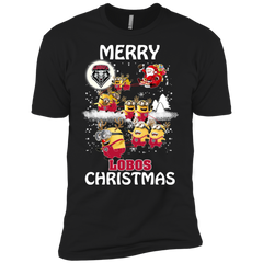New Mexico Lobos Ugly Christmas Sweaters Minions Santa Claus Merry Christmas Men's Sleeve Shirt - The White Eagles