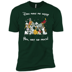 Disney Dogs. Dogs Make Me Happy You Not So Much Tshirts Men's Sleeve Shirt - The White Eagles