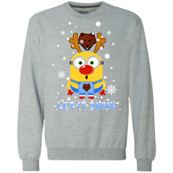 Minion Brown Bears Ugly Christmas Sweaters Let It Snow Sweatshirt - The White Eagles