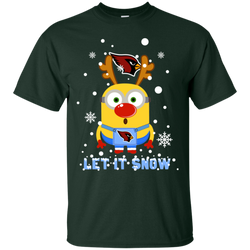 Minion Arizona Cardinal Ugly Christmas Sweaters Let It Snow Cotton T-Shirt - The White Eagles