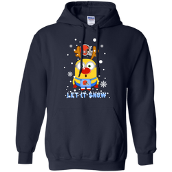 Minion Cleveland Browns Ugly Christmas Sweaters Let It Snow Hoodie - The White Eagles