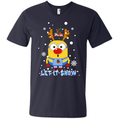 Minion Mississippi Valley State Delta Devils Ugly Christmas Sweaters Let It Snow Men's V-Neck T-Shirt - The White Eagles
